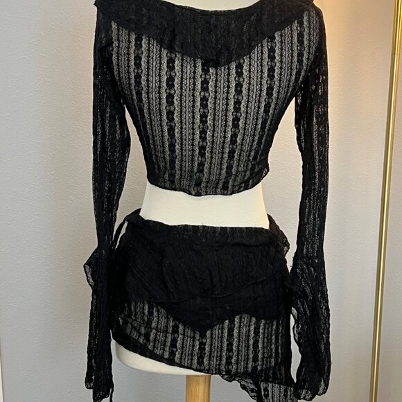 Boho Lace Festival Two piece top and skirt set M NWT - Picture 5 of 5